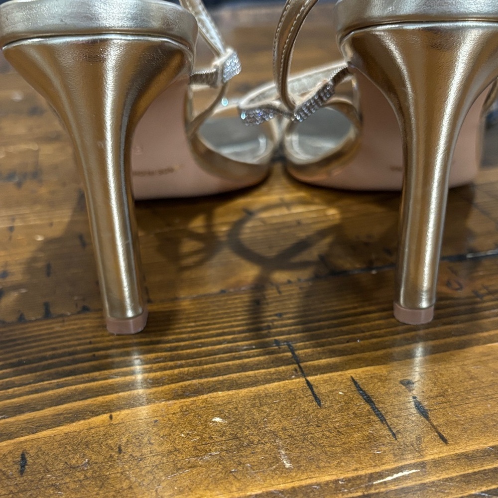 Gold Strappy Modatope Sandals - Picture 3 of 4